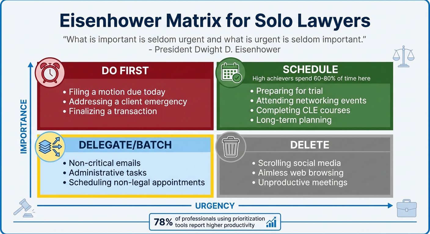 Eisenhower Matrix for Solo Lawyers: Task Prioritization Guide