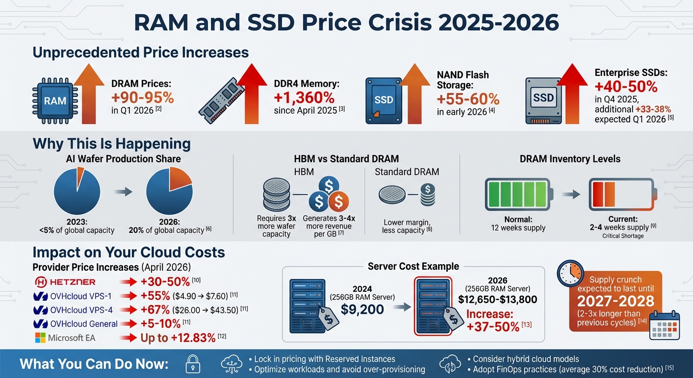 RAM and SSD Price Increases 2025-2026: Impact on Cloud Services