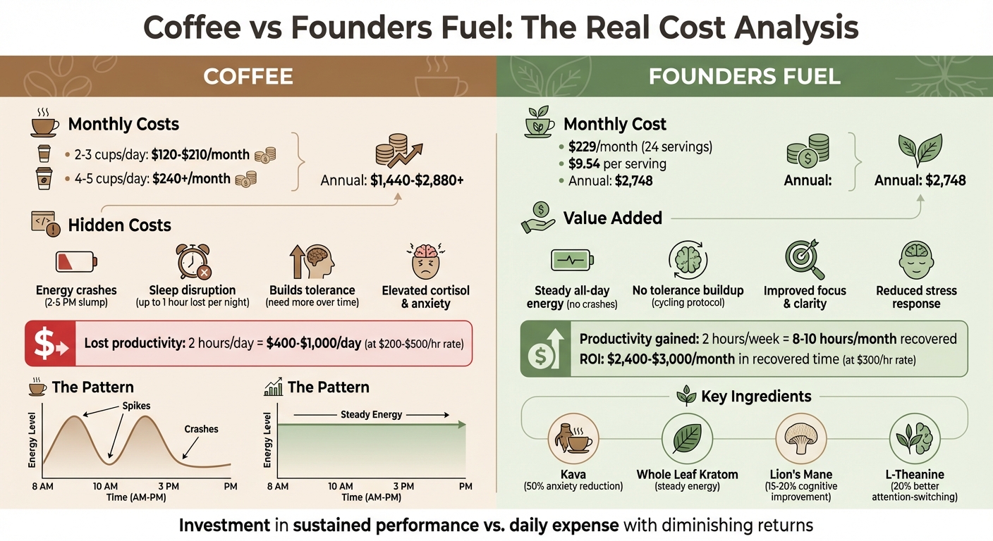 Coffee vs Founders Fuel: Cost and Productivity Comparison for Entrepreneurs