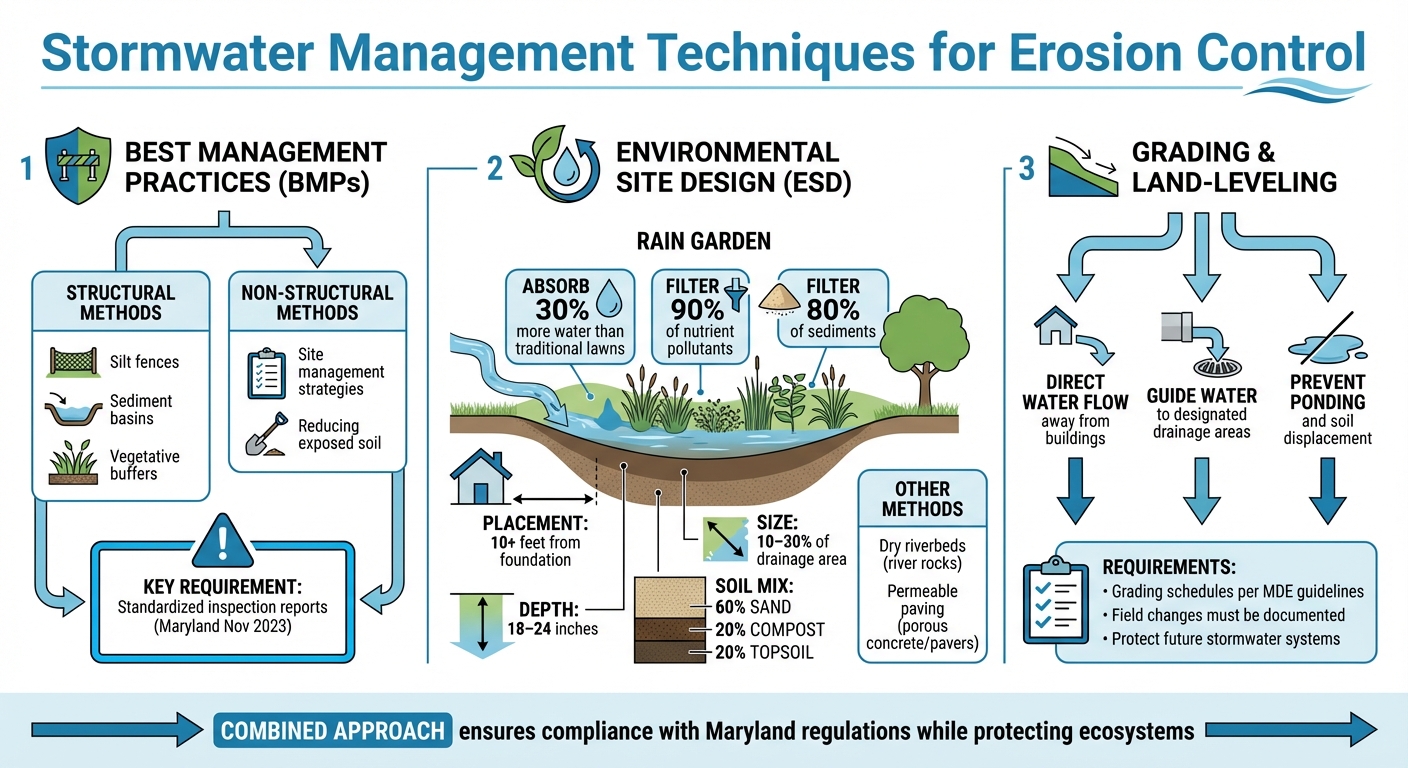 Three Core Stormwater Management Techniques for Erosion Control