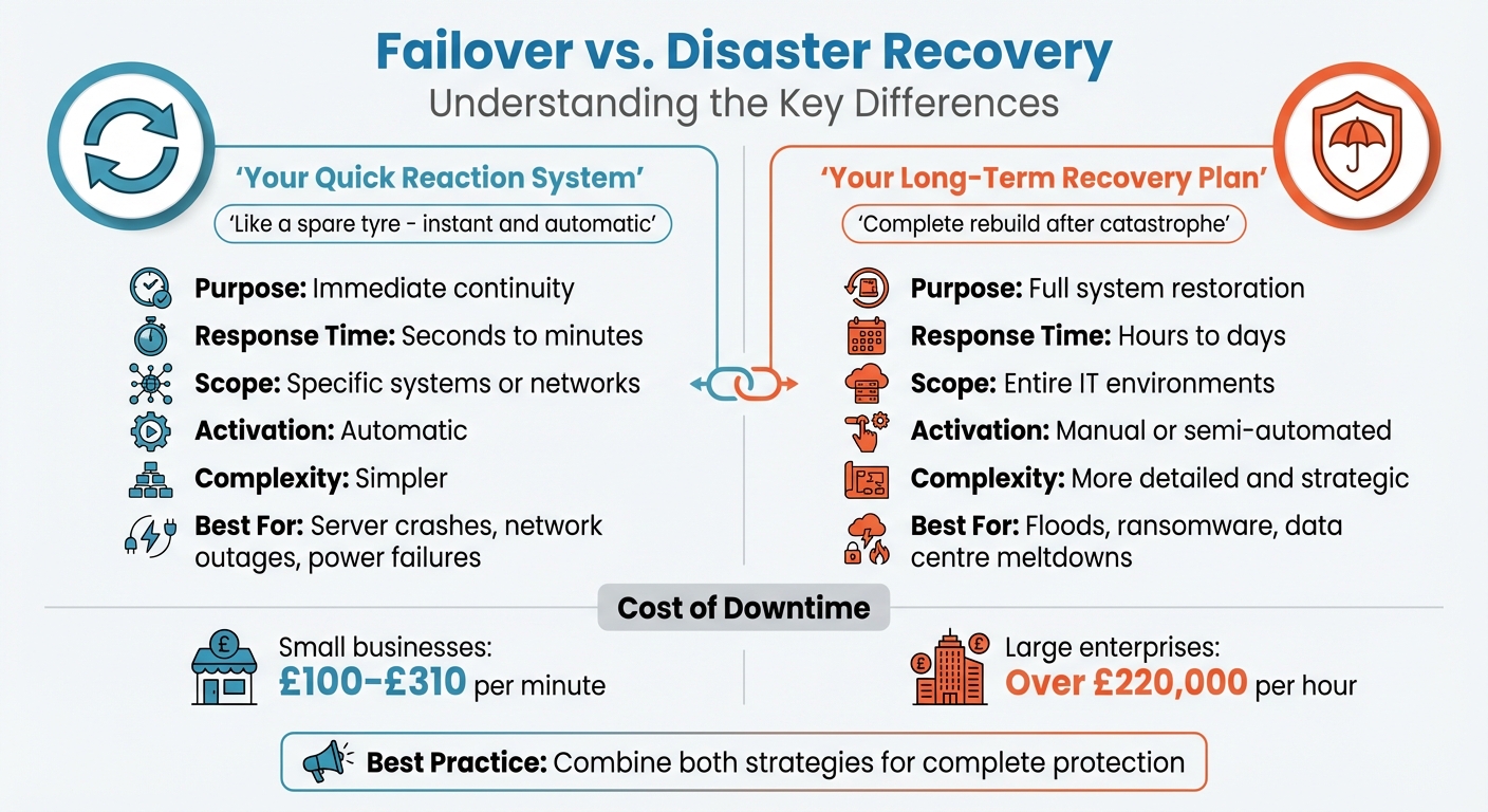 Failover vs Disaster Recovery: Key Differences Comparison Chart
