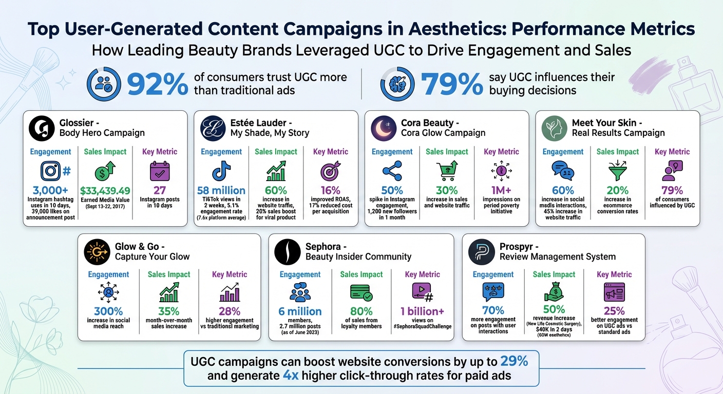 Top 7 UGC Campaigns in Aesthetics: Performance Metrics and Results