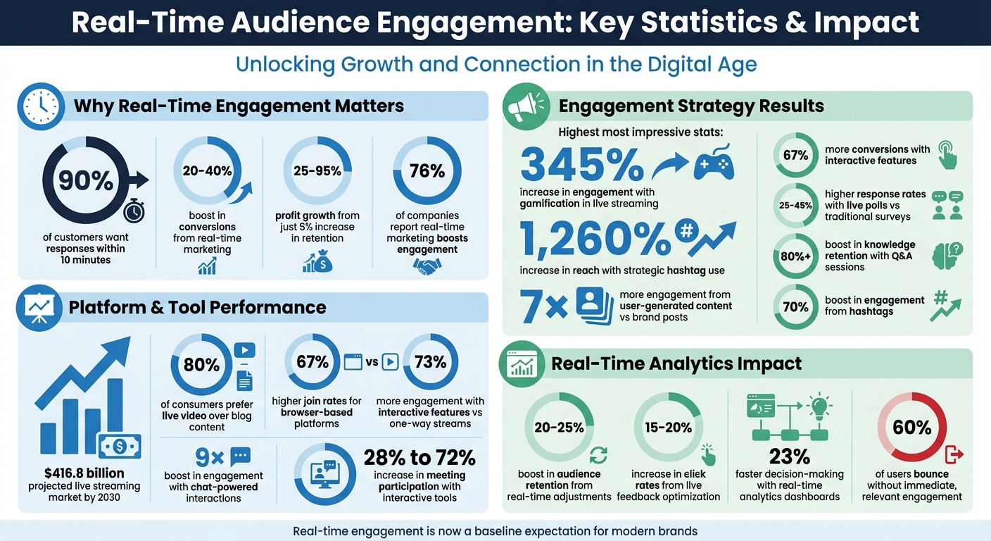 Real-Time Audience Engagement Statistics and Key Metrics