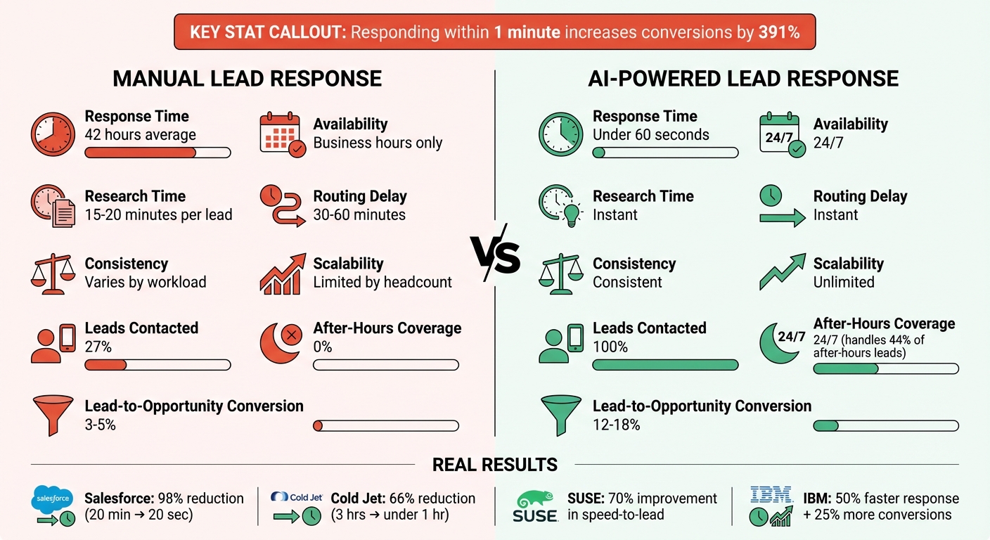 AI vs Manual Lead Response: Speed and Performance Comparison