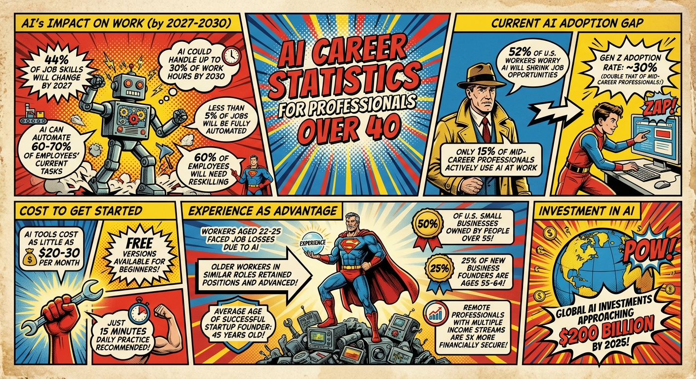 AI Career Statistics for Professionals Over 40: Job Impact and Adoption Rates