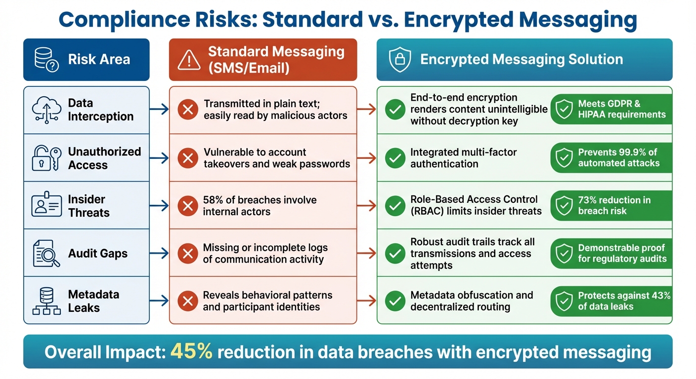 Compliance Risks: Standard Messaging vs Encrypted Messaging Solutions