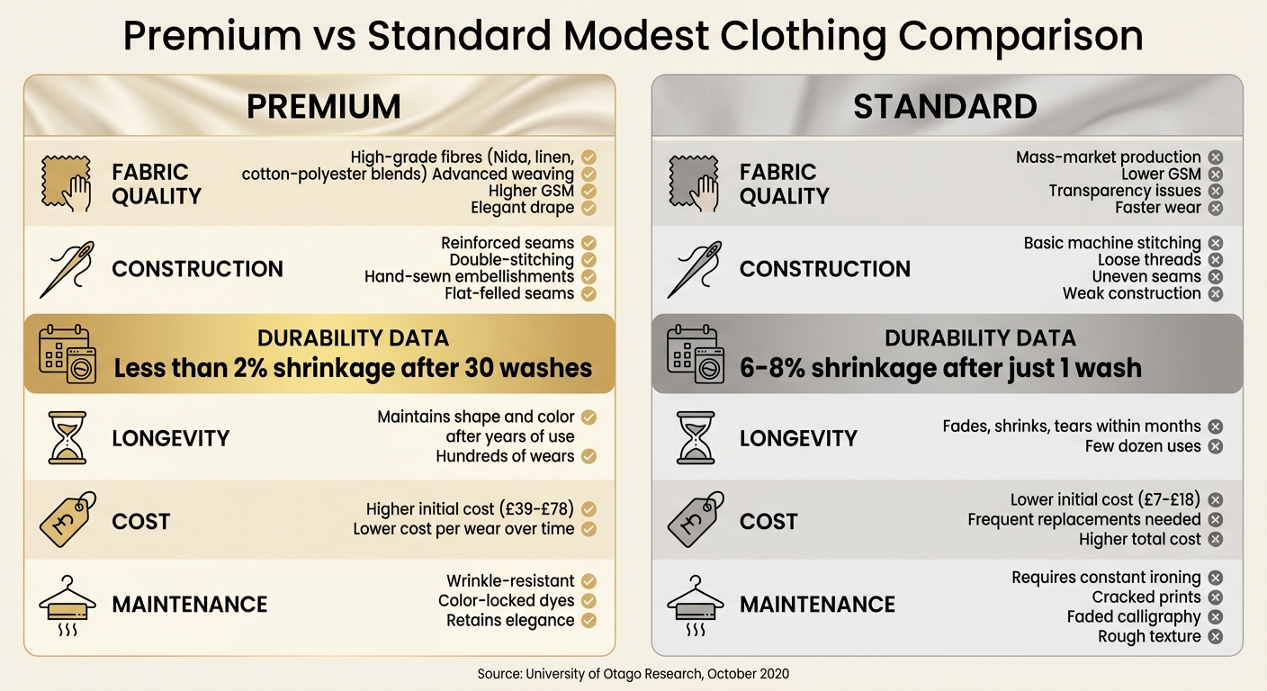 Premium vs Standard Modest Clothing: Durability and Cost Comparison