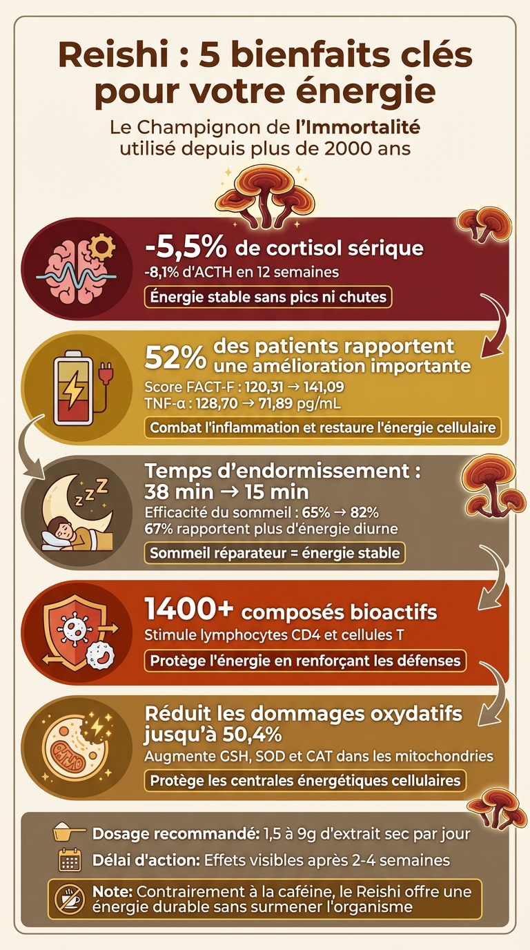 5 bienfaits clés du Reishi pour l'énergie et la vitalité