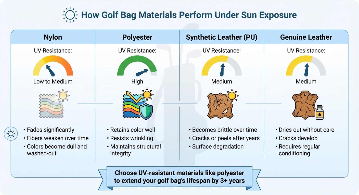 UV Resistance Comparison of Golf Bag Materials
