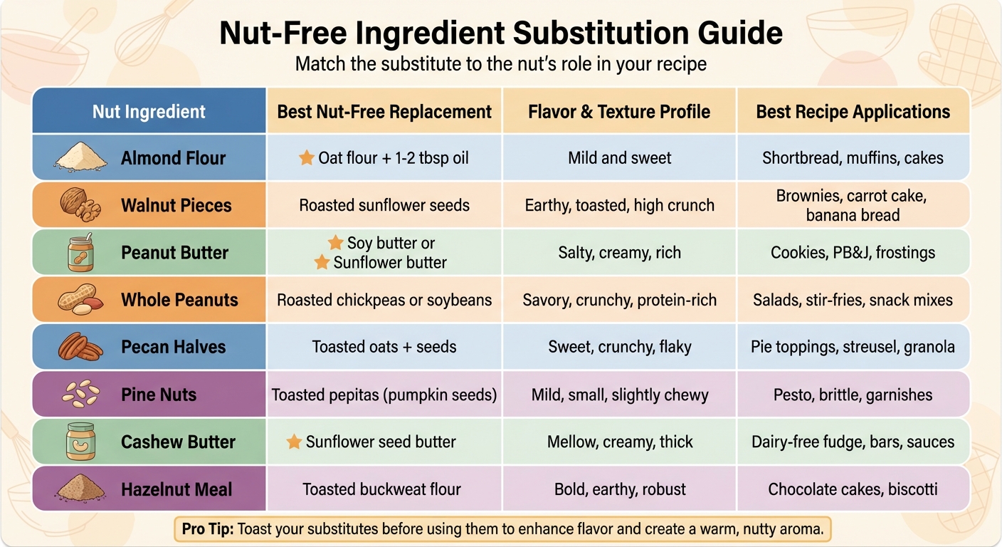 Nut-Free Ingredient Substitution Guide for Common Recipe Ingredients