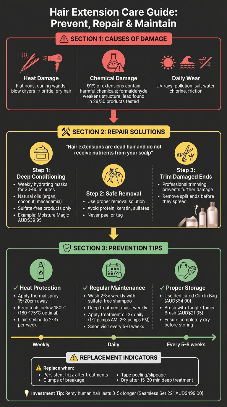 Complete Hair Extension Care Guide: Prevention, Repair, and Maintenance Steps