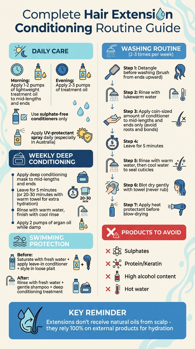 Complete Hair Extension Conditioning Routine Guide
