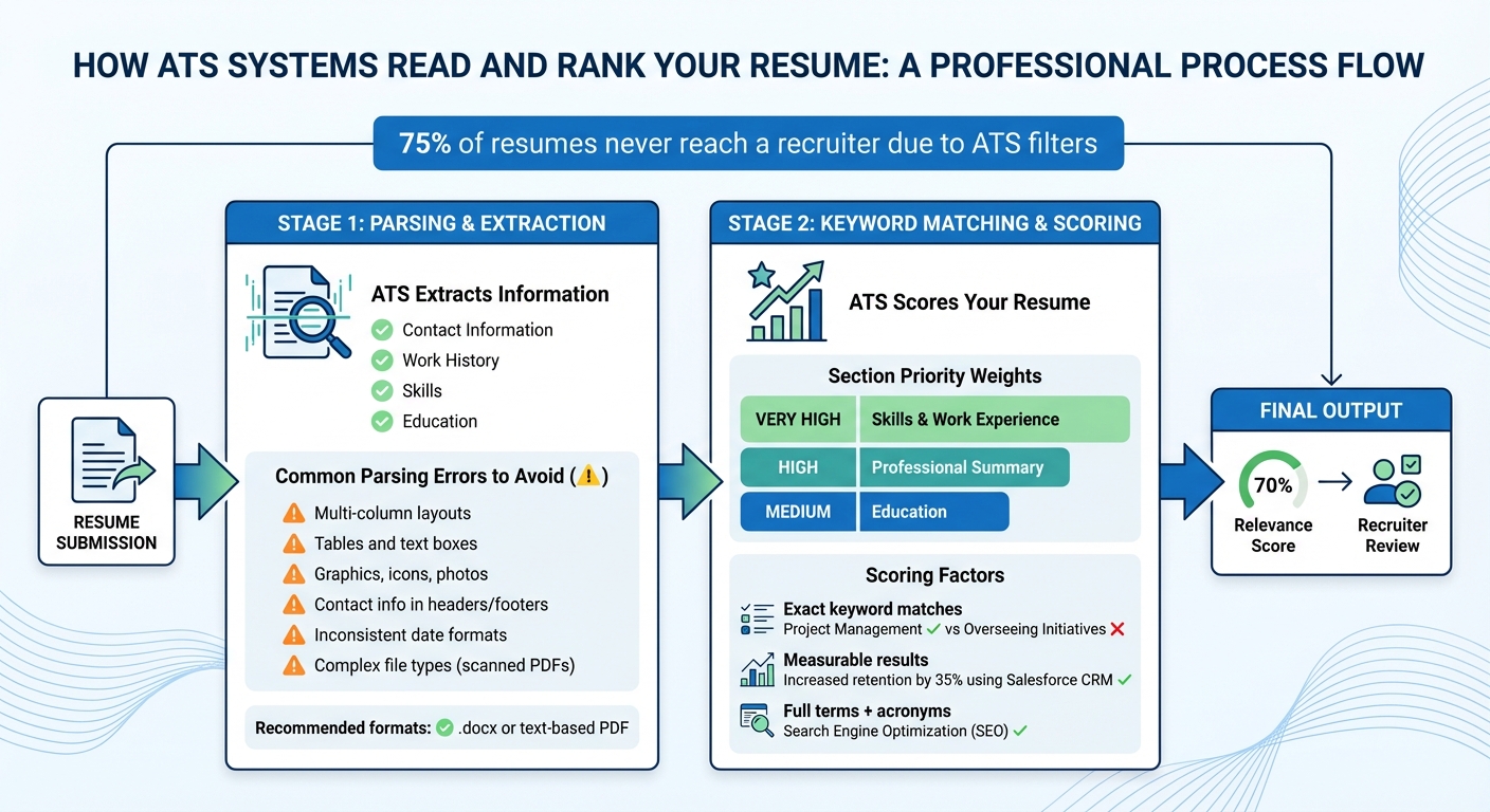 How ATS Reads and Ranks Your Resume: Complete Process Flow