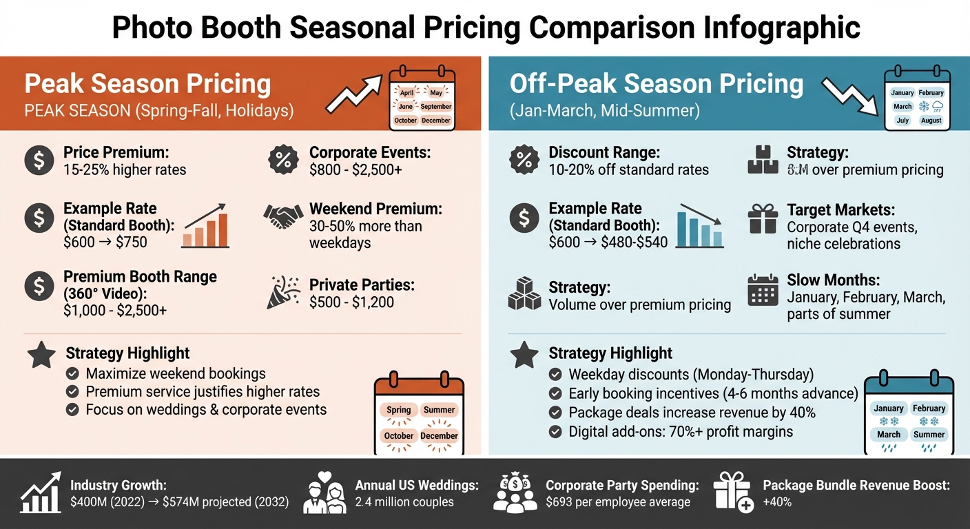 Peak vs Off-Peak Photo Booth Pricing: Seasonal Rate Comparison