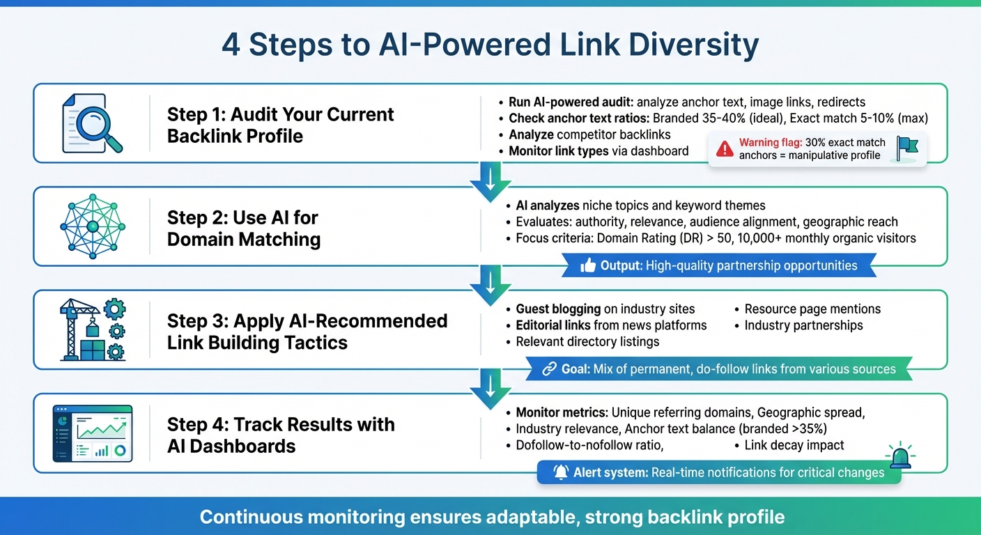 4-Step AI-Powered Link Diversification Process for Better SEO Rankings