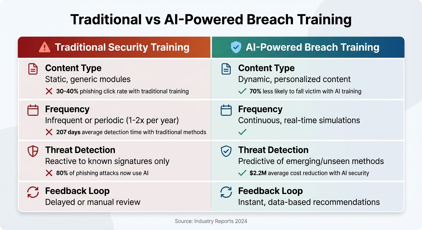 Traditional vs AI-Powered Breach Training Comparison for Ecommerce Security