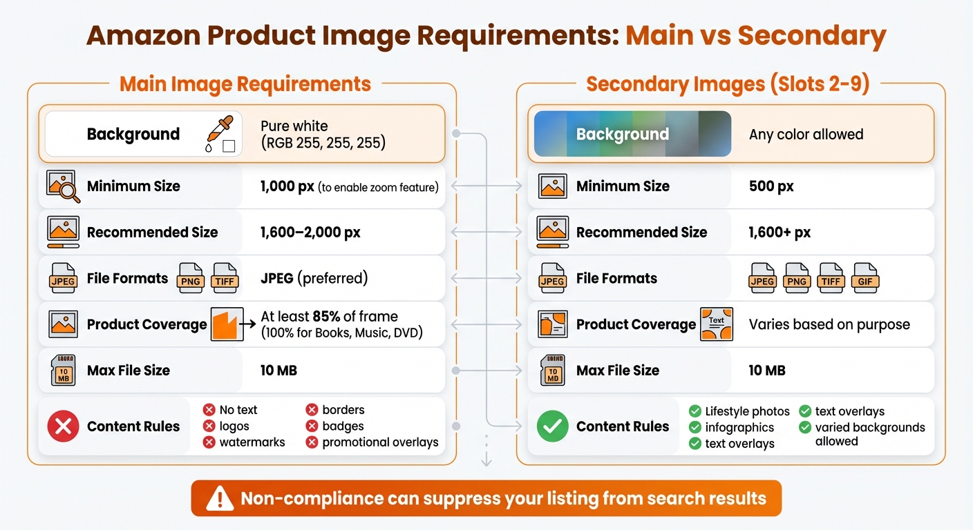 How to Use an Image Link Generator for Amazon Listings 2 Amazon Product Image Requirements: Main vs Secondary Images Specifications
