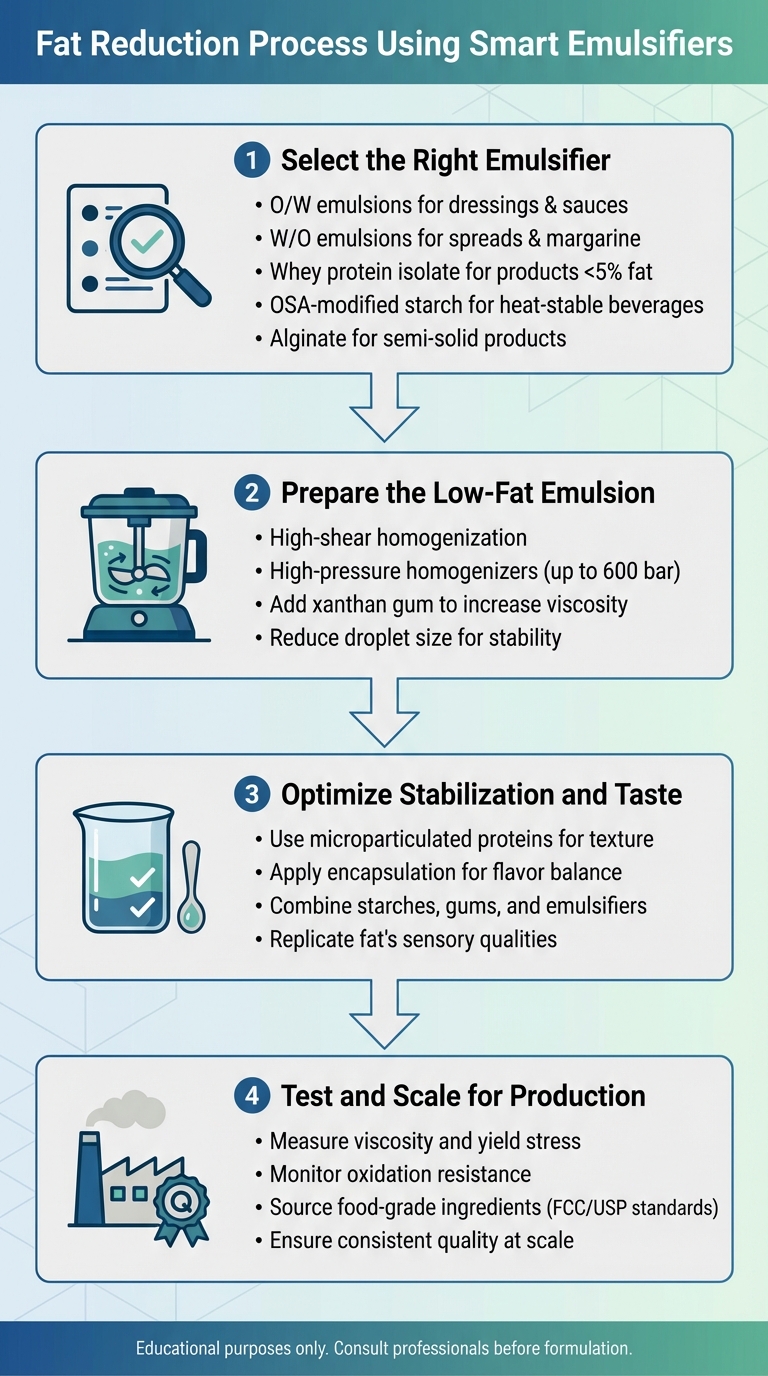 4-Step Process for Reducing Fat in Foods Using Smart Emulsifiers