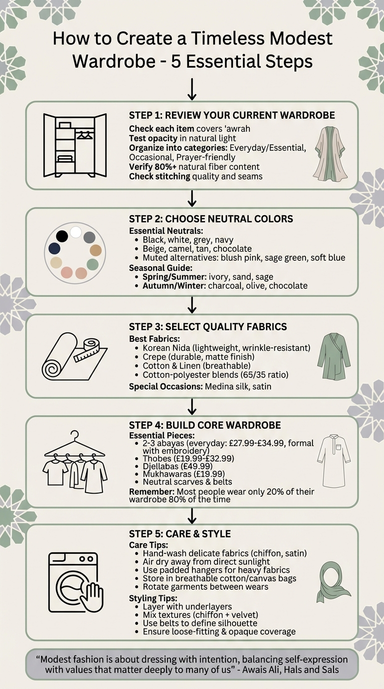 5 Steps to Building a Timeless Modest Wardrobe