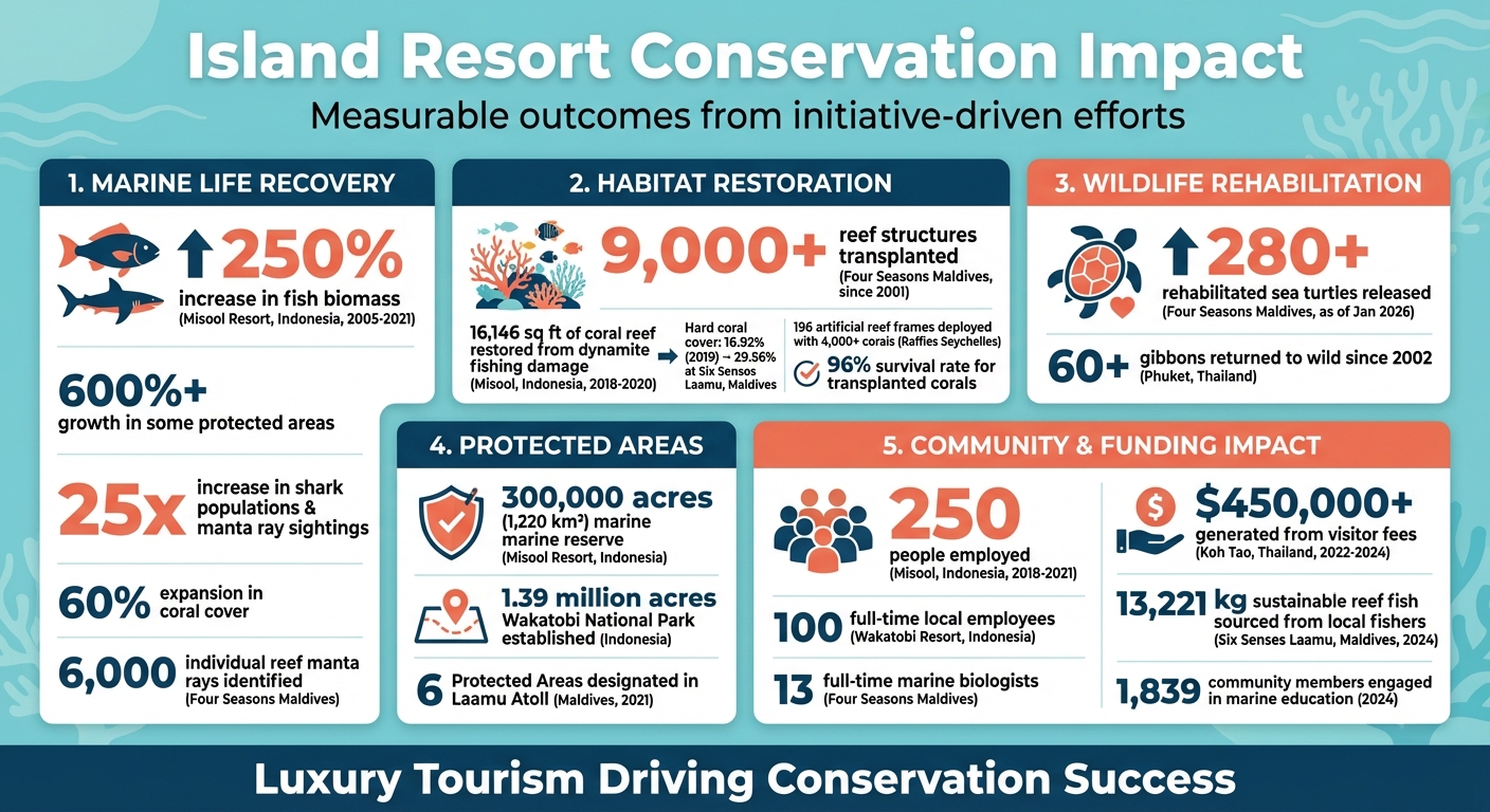 Island Resort Conservation Impact: Key Statistics and Outcomes