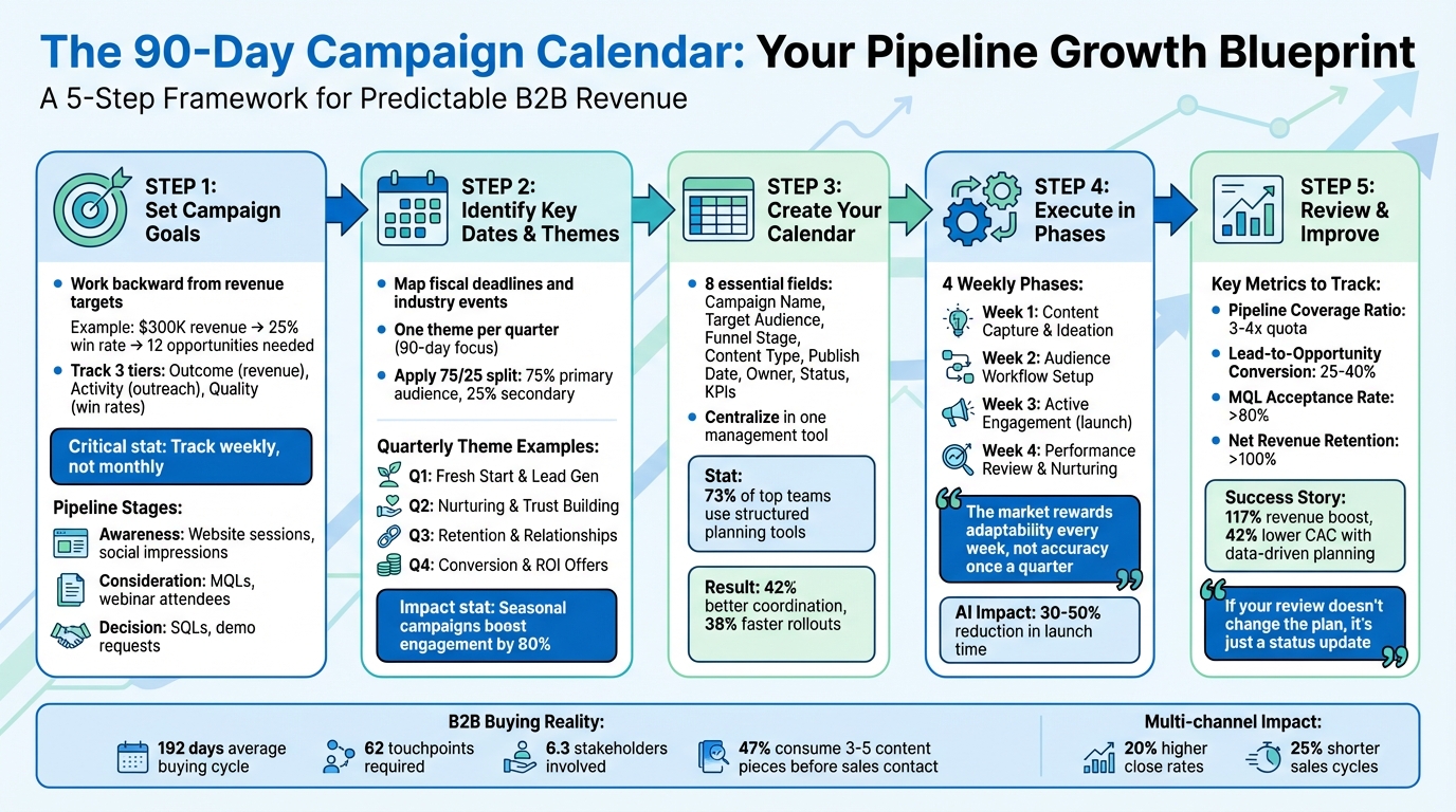 5-Step Quarterly Campaign Calendar Framework for B2B Pipeline Growth