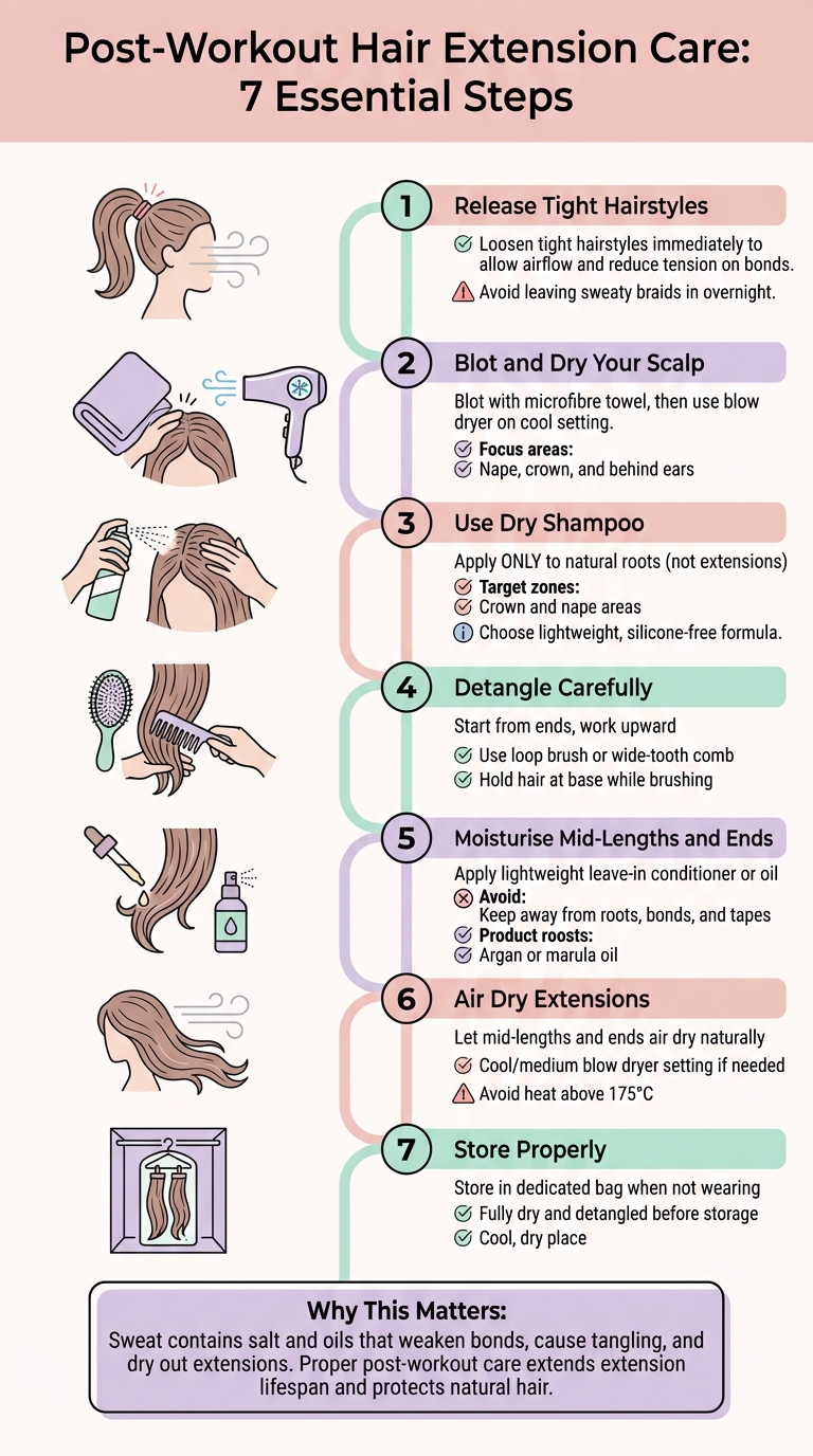 7-Step Post-Workout Hair Extension Care Routine