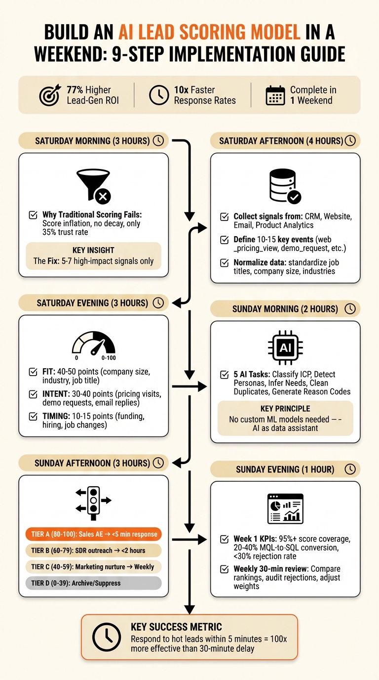 9-Step Weekend AI Lead Scoring Implementation Process