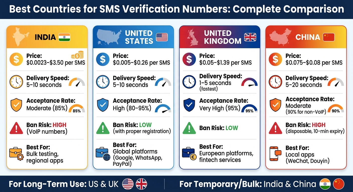Best Country to Buy Cheap SMS Verification Numbers (Without Getting Banned) 3 SMS Verification Numbers by Country: Price, Speed, and Ban Risk Comparison