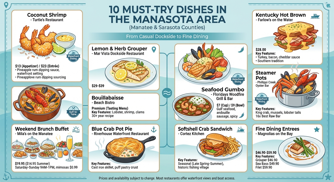 10 Must-Try Dishes in Manasota Area: Restaurant Guide with Prices and Locations