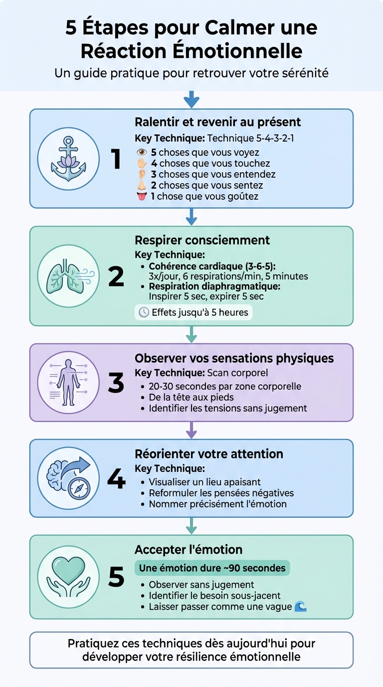 5 étapes pour calmer une réaction émotionnelle intense