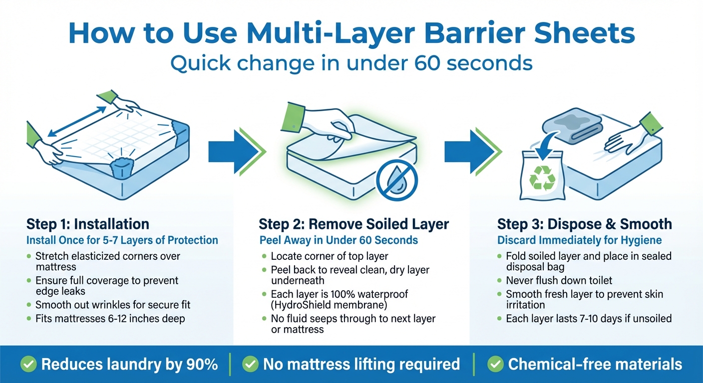 How to Use Multi-Layer Barrier Sheets: 3-Step Quick Change Process
