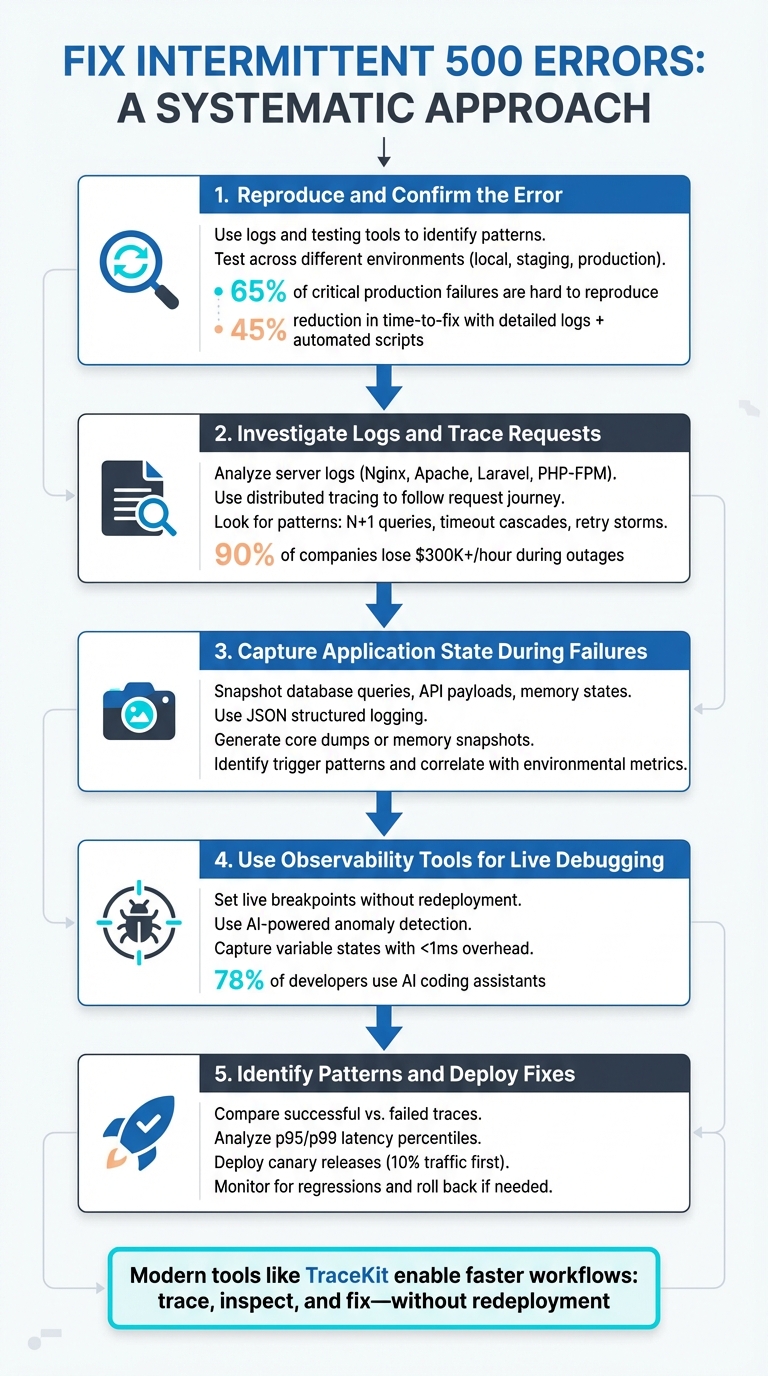 5-Step Process to Fix Intermittent 500 Errors
