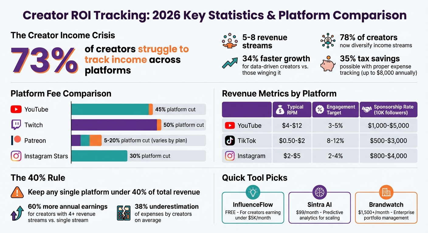 Creator ROI Tracking Statistics and Platform Comparison 2026