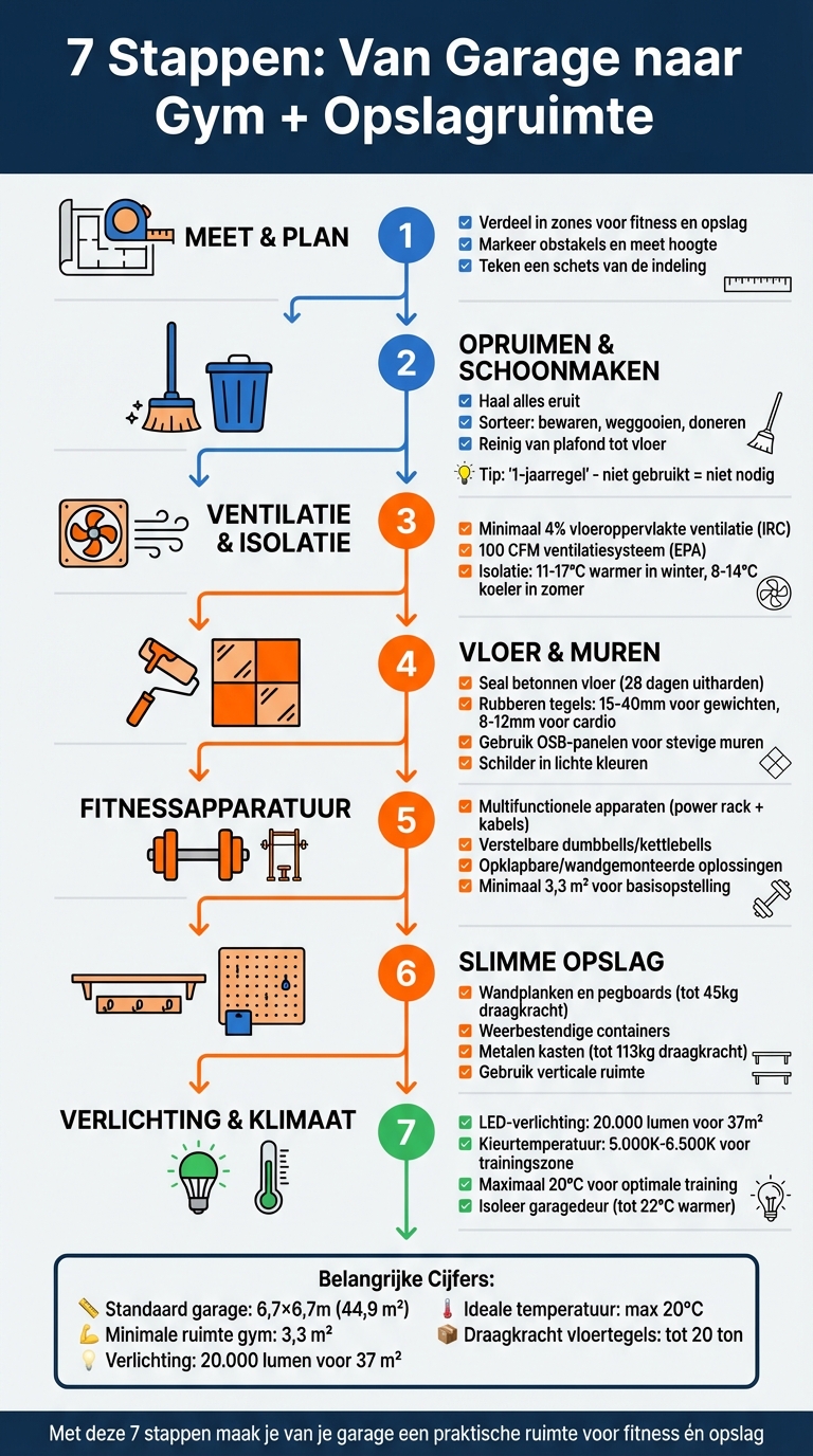 7 Stappen om je Garage om te Bouwen tot Gym en Opslagruimte