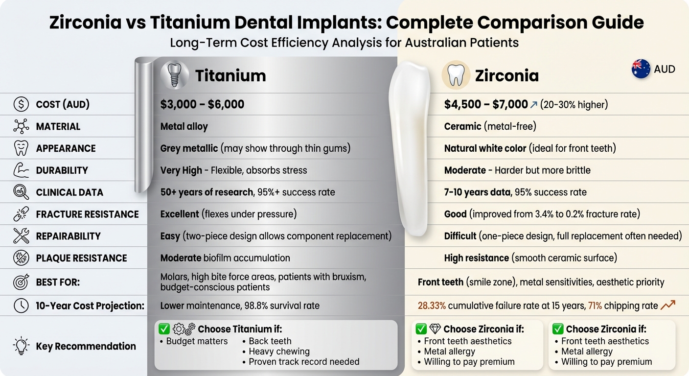 Zirconia vs Titanium Dental Implants Cost and Features Comparison