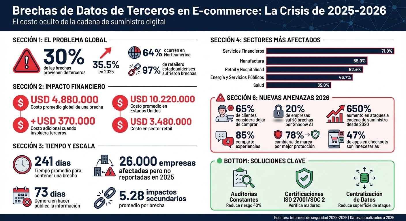 Impacto de Brechas de Datos de Terceros en E-commerce 2025-2026: Estadísticas Clave