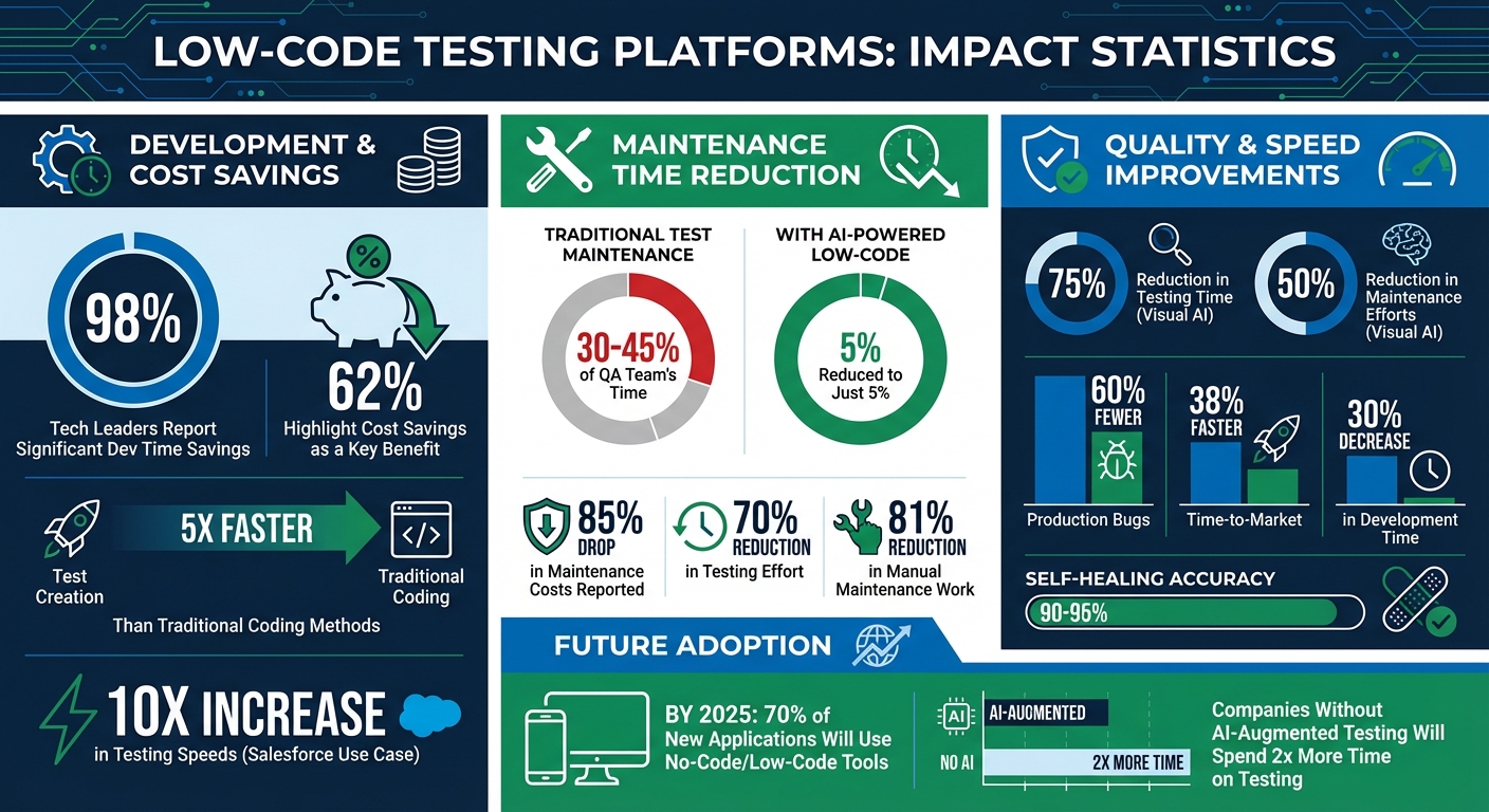 Low-Code Testing Platforms: Key Benefits and Time Savings Statistics