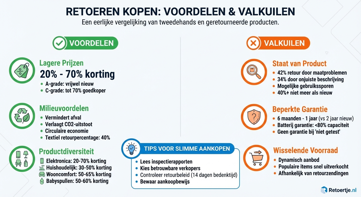 Voordelen en valkuilen van geretourneerde producten kopen