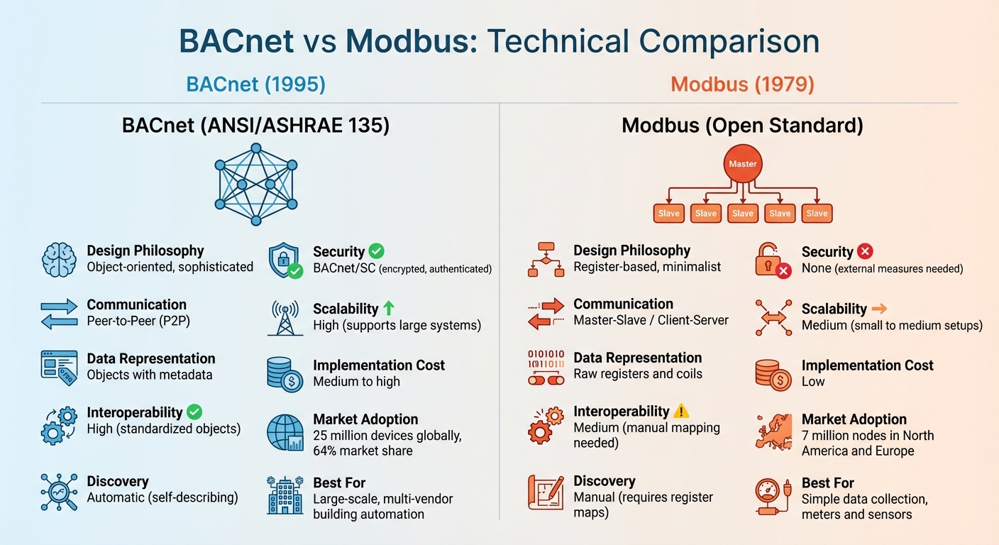 BACnet vs Modbus Protocol Comparison for Energy Management Systems