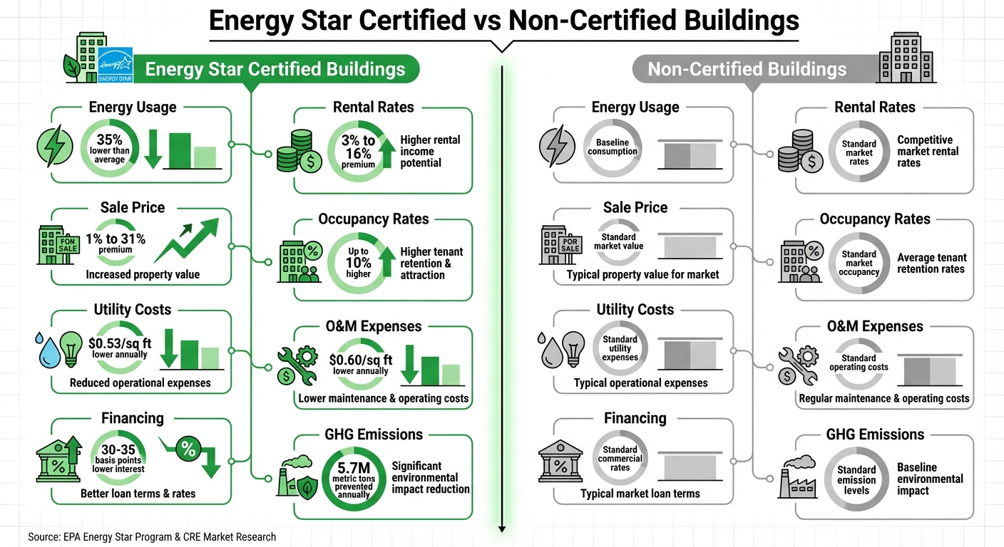 Energy Star Certified vs Non-Certified Buildings: Financial and Environmental Performance Comparison