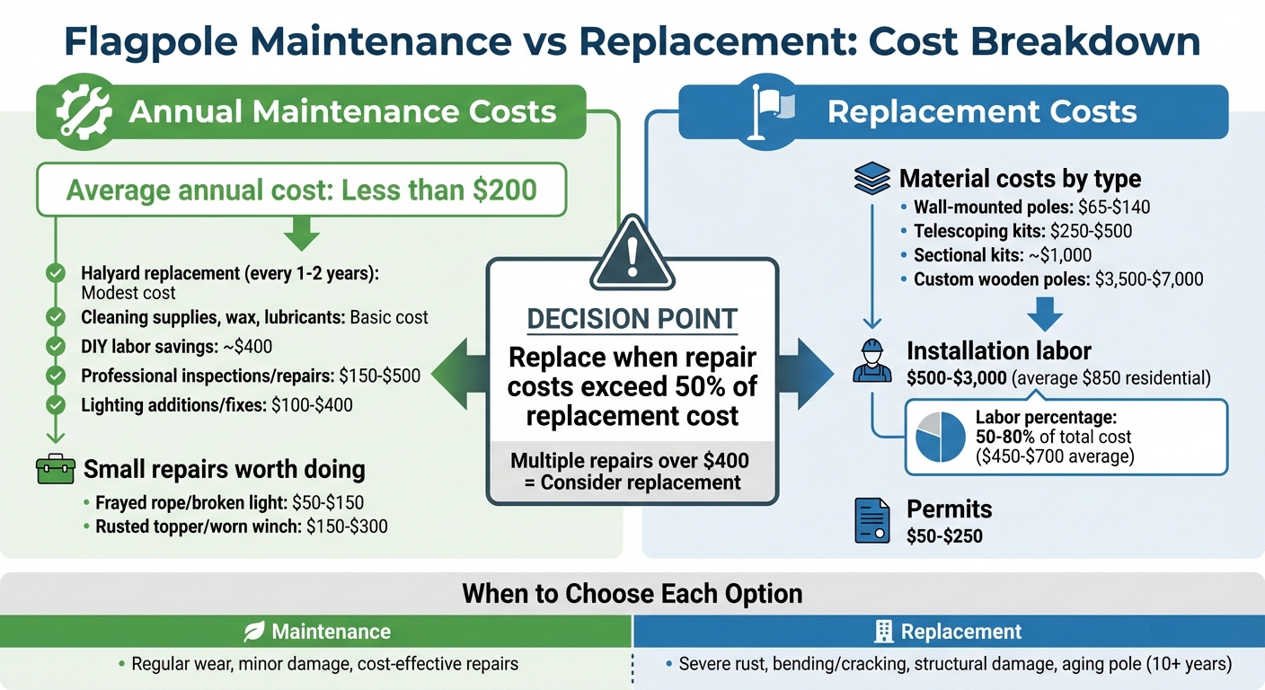 Flagpole Maintenance vs Replacement Cost Comparison Guide