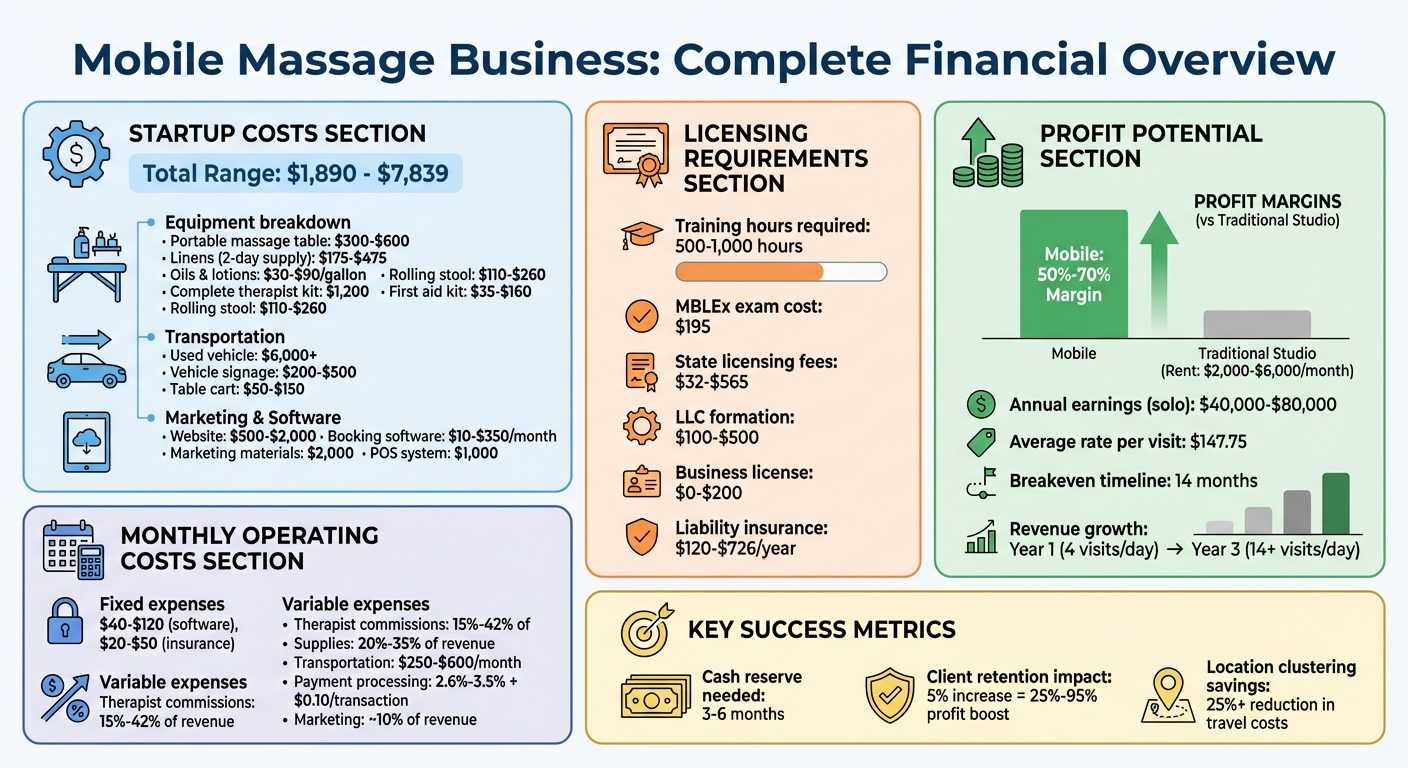 Mobile Massage Business Startup Costs and Profit Breakdown