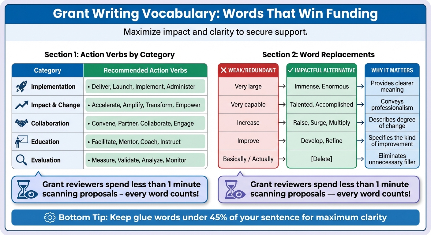 Grant Writing Vocabulary Guide: Weak vs Strong Words