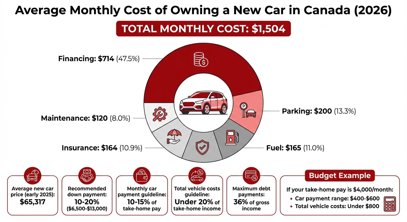 Average Monthly Cost of Owning a New Car in Canada 2026 Breakdown