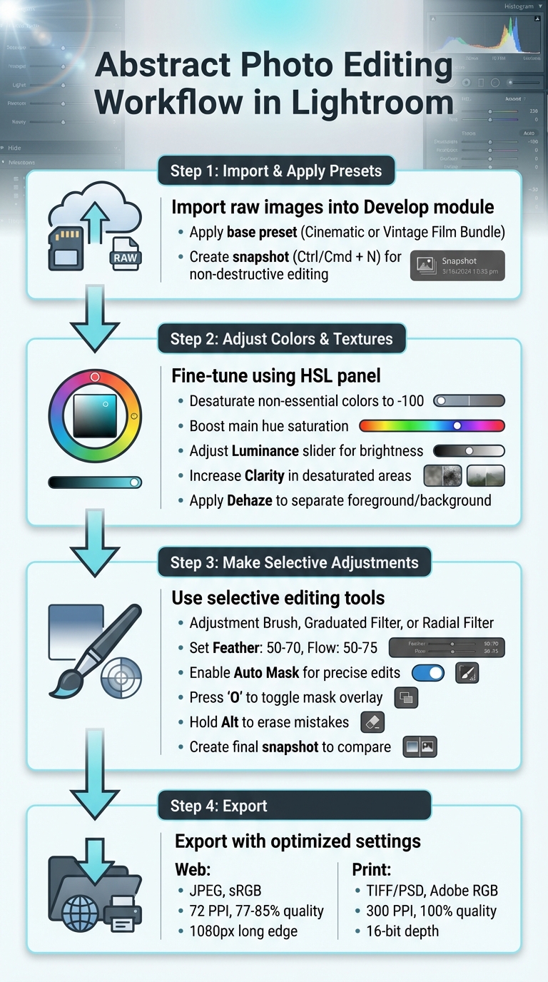 Step-by-Step Lightroom Workflow for Abstract Photo Editing