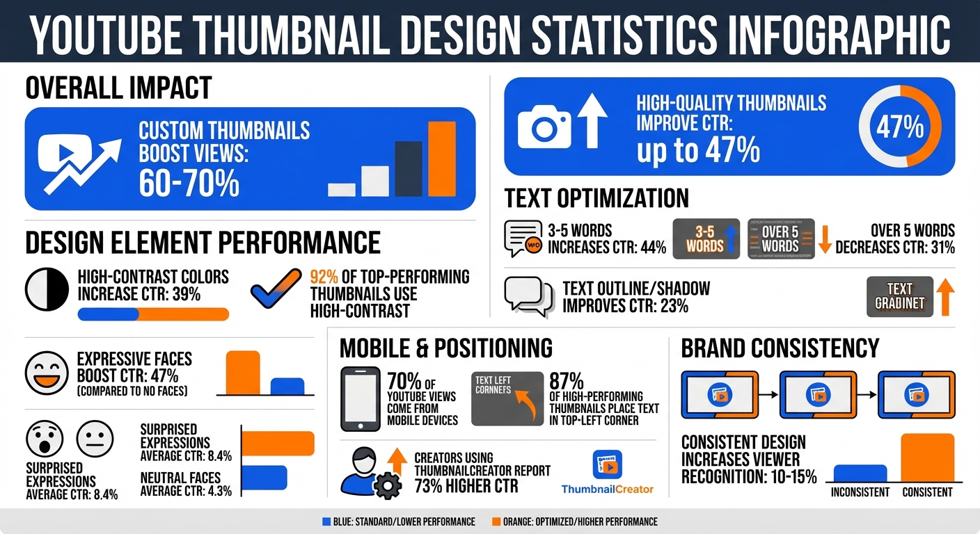 YouTube Thumbnail Design Statistics: CTR Impact by Design Elements