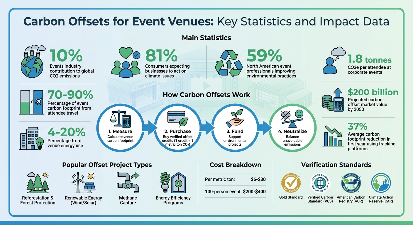 Carbon Offsets for Event Venues: Key Statistics and Impact Data
