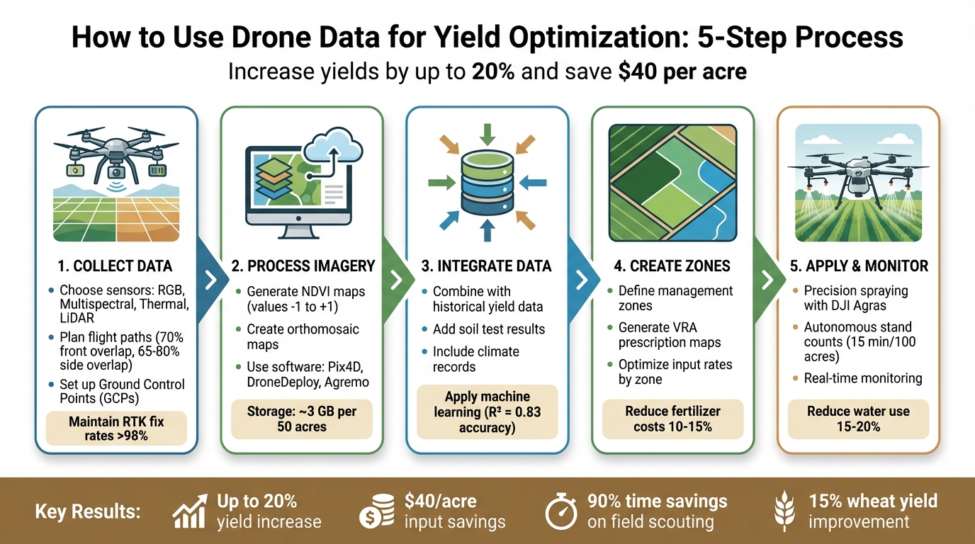 5-Step Drone Data Workflow for Yield Optimization in Agriculture