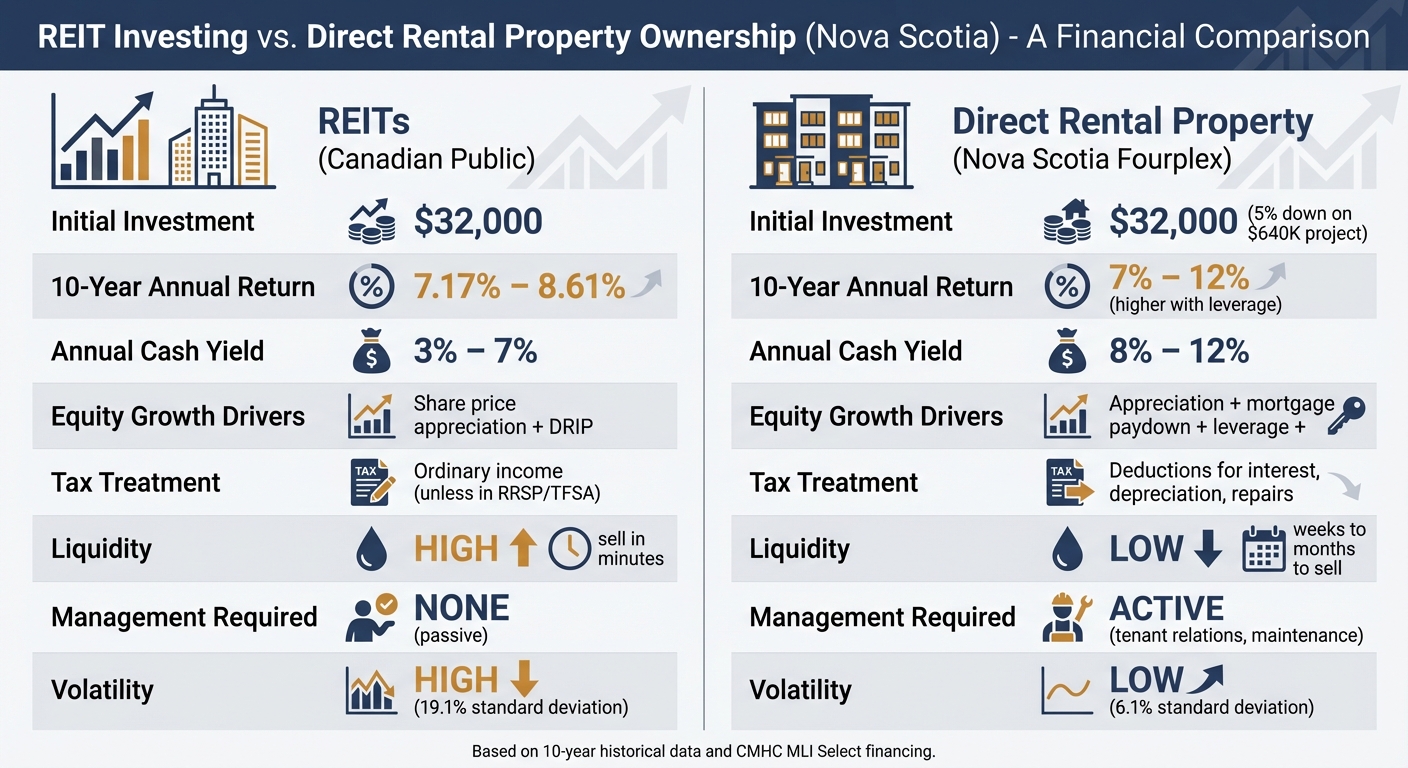 REIT vs Rental Property Investment Comparison: 10-Year Returns and Key Metrics