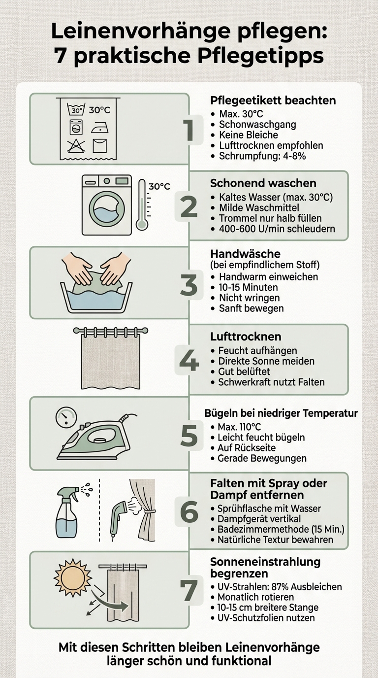 7 Pflegetipps für Leinenvorhänge: Schritt-für-Schritt-Anleitung